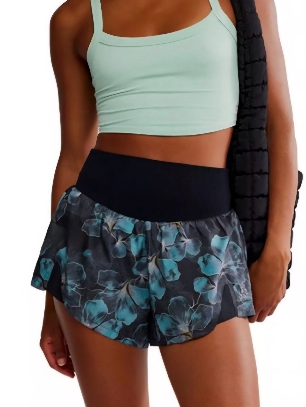 Free People Movement NWT Carpe Diem Midnight Floral Short
